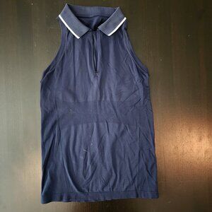 Athleta Sleeveless Racerback Collared Shirt
